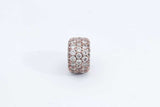 Pandora Rose Gold Plated Sparkling Pave Triple Row Charm 2.3 Grams Eb1024rdu