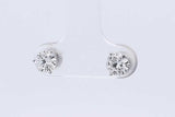 1.0cttw Lab Grown Diamond Stud Screwback Earrings 14k White Gold 0.8g Eb326orxdu