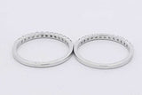 0.26cttw Diamond Wedding Set In 14k White Gold 3.1 Grams Size 7 Eb0726oxzsa