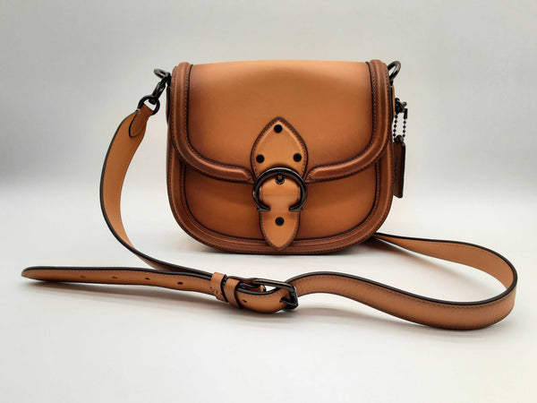 Coach Beat Saddle Tan Leather Crossbody Bag Do1124prde