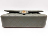 Chanel Classic Double Flap Green Quilted Caviar Leather Bag Do0625crxzde