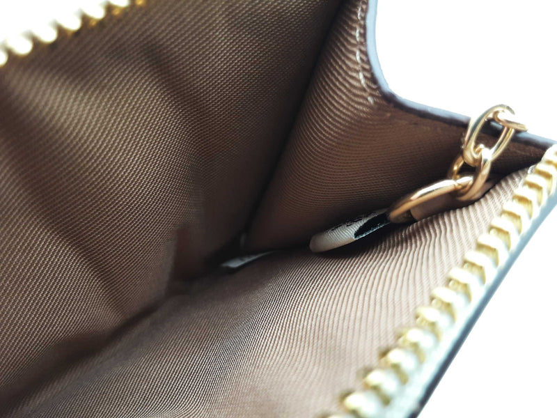 Coach Mini Skinny Sand Beige Signature Coated Canvas Id Case Do0325orde