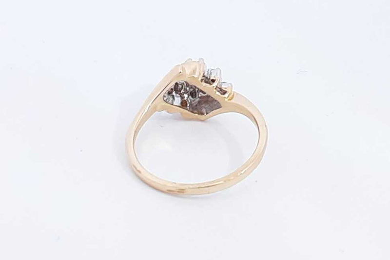 Diamond Ring In 14k Yellow Gold 2.9 Grams Size 6.25 Eb1024crsa