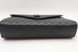 Yves Saint Laurent Envelope Triquilt Black Leather Shoulder Bag Eb1125cxzde