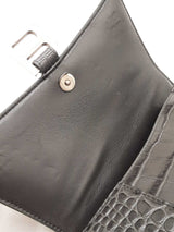 Balenciaga Hourglass Gray Crocodile Embossed Leather Top Handle Bag Fw0724lorxdu