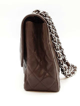 Chanel Quilted Caviar Chocolate Brown Leather Flap Shoulder Bag Eb1225rxrxde