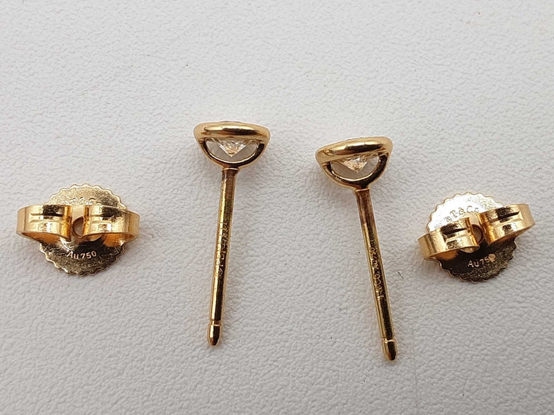 Tiffany & Co. Diamonds 18k Yellow Gold 1.1g Stud Earrings Do0425llxzde