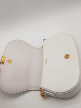 Versace Greca Goddess White Leather Shoulder Bag Eb0825pxzde
