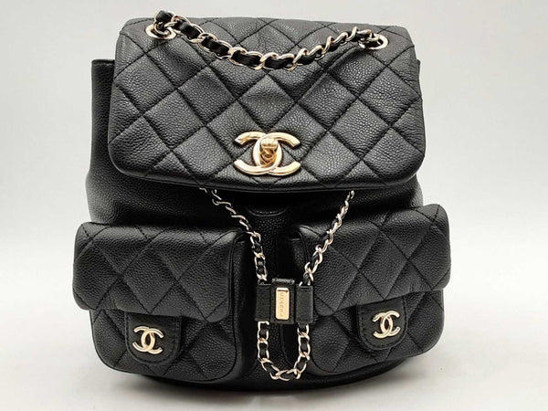 Chanel Small Duma Caviar Backpack Black  Aa0525wrzxsa