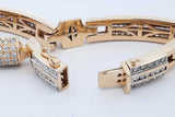 6.6cttw Diamond Bracelet In 14k Yellow Gold 72.5 Grams 8.75 Inch Eb0726ixxzde