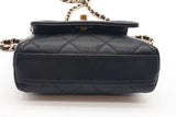 Chanel Quilted Caviar Leather Nano Coco Top Handle Clutch With Chain Eb1125lexzde