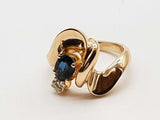 Sapphire 10k Yellow Gold 5.8g Ring Size 5.25 Do0526pxzde