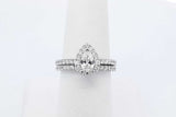 1.29cttw Diamond Wedding Set In 14k White Gold 5.5 Grams Size 7.5 Eb0626iwxdu