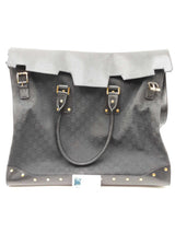 Gucci Black Gg Canvas/leather Travel Tote Bag Sd0925rzxdu