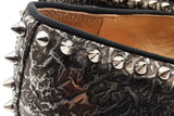 Christian Louboutin Pik Boat Spikes Textured Metallic Sneakers Sz 40 Eb0926lxzsa