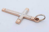 14k Two Tone Gold Cross Pendant 2.5 Grams Eb0626lrxde