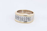 1.6ctw Diamond Ring In 18k Yellow & White Gold 17.5 Grams Size 11 Eb0125sxzsa