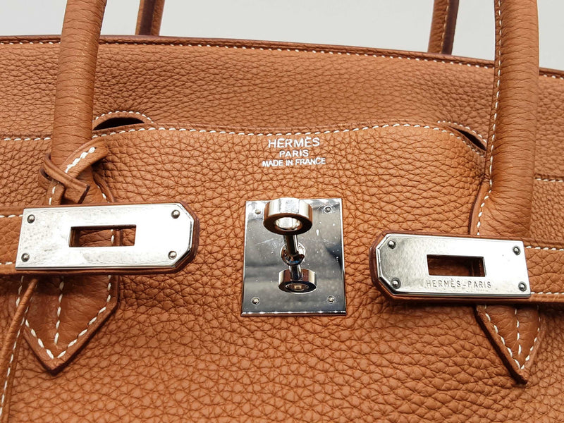 Hermes Birkin 40 Gold Brown Togo Palladium Hardware Handbag Do0825lxrxzde