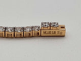 2.88 Cttw Lab Grown Diamonds 14k Gold 5.6g Tennis Bracelet 6.75 In Do0726llxzde