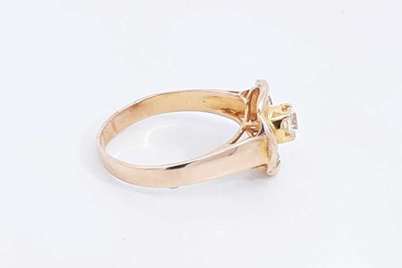 0.81ctw Diamond Ring In 14k Yellow Gold 3.9 Grams Size 8.25 Eb0225wrxsa