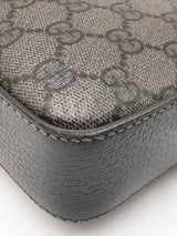 Gucci Ophidia Crossbody In Graphite & Ebony Gg Supreme Coated Canvas Fw0126rxzdu