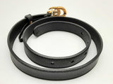 Gucci Gg Black Marmont Thin Leather Belt Size 65/26 Do1224crde