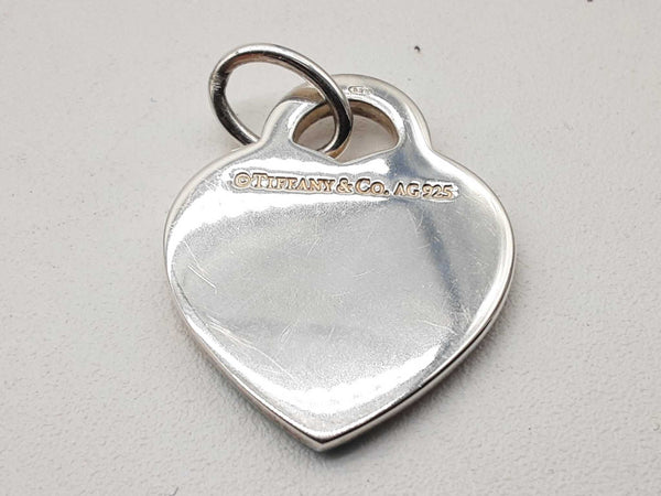Tiffany & Co. Sterling Silver Heart Teal Splash Pendant Do0224lorde