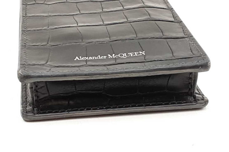 Alexander Mcqueen Crocodile Embossed Crossbody Phone Case Holder Eb1025lxzdu