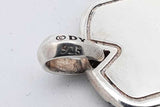 David Yurman Black Diamond 925 Sterling Silver Dog Tag Pendant 13.4g Eb0126orxsa