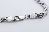 14k White Gold Link Bracelet 14.3 Grams 9.5 Inch Eb0526sxzdu