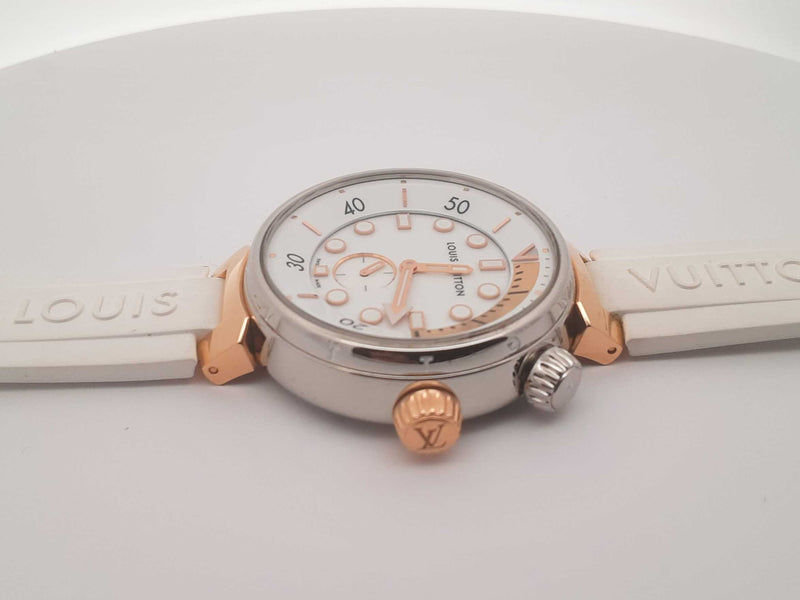 Louis Vuitton Tambour Street Diver Qrtz 39.5mm Steel 18k Pink Gold Sd0825wrzxsa