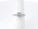 Illusion-set Diamond & 10k White Gold Cathedral-style Engagement Ring 2 Grams Size 7 Fw0726lzxdu
