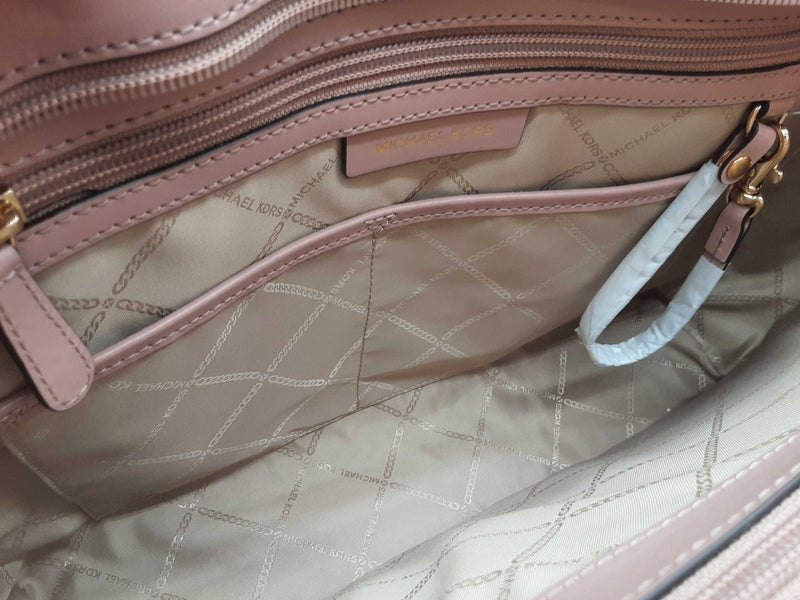 Michael Kors Voyager Ballet Pink Tan Signature Tote Bag Do0525pxde