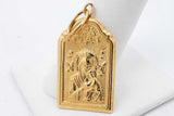 22k Yellow Gold Santo Nino & Virgin Mary Double Sided Pendant 6.5g Eb0826lxxzsa