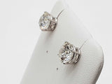 3.10 Cttw Lab Grown Diamonds 14k Wg 1.6g Screw Back Stud Earrings Do0726rrxde