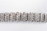 6.48ctw Diamond Bracelet In 10k White Gold 19.3 Grams 7 Inch Eb0225lrrxsa