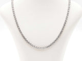 3.09 Cttw Lab-grown Diamond Sterling Tennis Necklace 6.2 Gram 17 In Fw0725irxdu