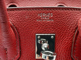 Hermes Birkin 25 Rubis Red Togo Palladium Hardware Handbag Do0823loexzde