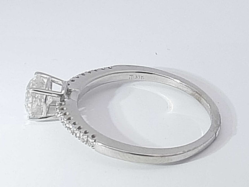 .90 Cttw Diamond 14k White Gold Ring 2.7 Grams Size 9 Aa0525sxzsa