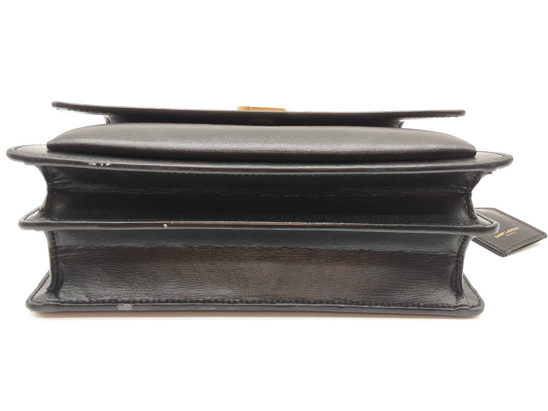 Yves Saint Laurent Ysl Sunset Leopard Print Black Crossbody Bag Do0225exzde