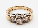 0.91 Cttw Natural Diamonds 14k Two Tone Gold 3.9g Ring Size 4.25 Do0426rrxde