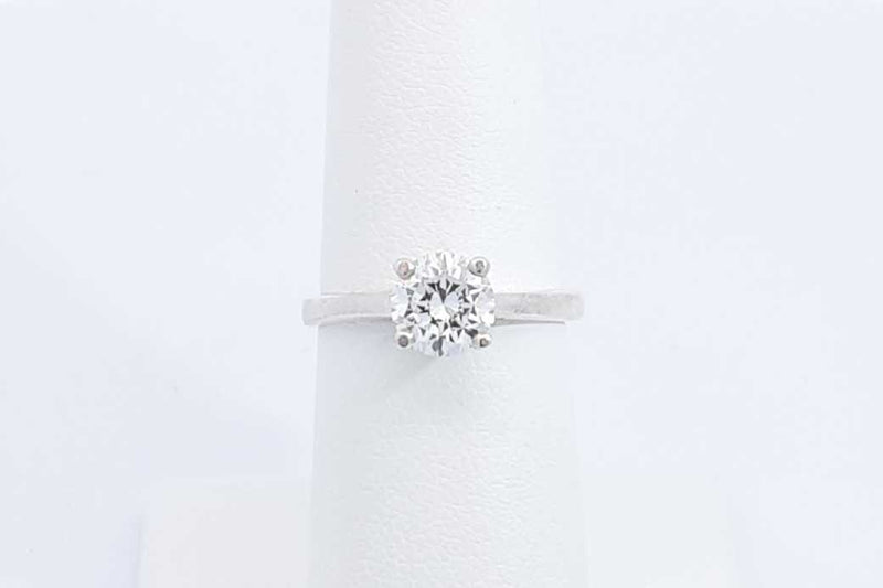 1.03ctw Lab Grown Round Diamond Ring 10k White Gold 2.6g Size 5.75 Eb1124pordu