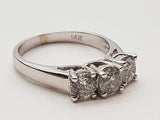 0.75 Cttw Natural Diamonds 14k White Gold 3.7g Ring Size 7 Do0326pixde