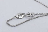 14k White Gold Diamond Circle Pendant Necklace 2.7 Grams 16 Inch Eb0626lorsa