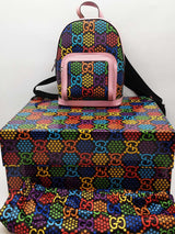 Gucci Gg Monogram Psychdelic Supreme Canvas Backpack Eb1026pxzde