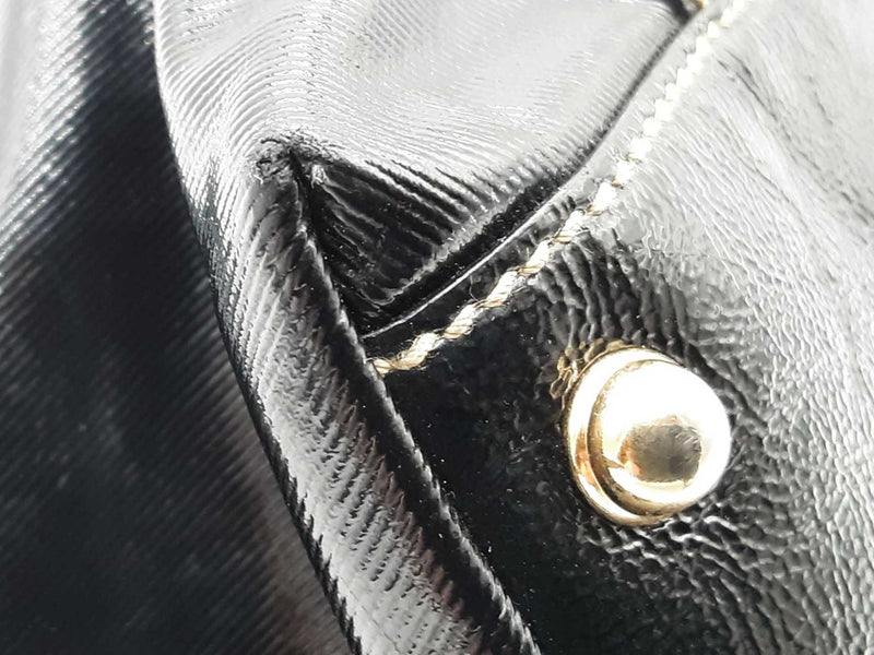 Gucci 162094 Britt Gg Web Black Patent Leather Tote Bag Do0425oxzde
