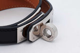 Hermes Kelly Double Tour Black Leather Bracelet Eb0426lxzsa
