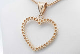 10k Yellow Gold Heart Pendant & Chain 5.9 Grams 20 Inch Eb0526orrsa