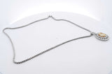 6.31ctw Diamond 18k White Gold Pendant & Chain 12 Grams 17.5 Inch Eb0225prxzsa