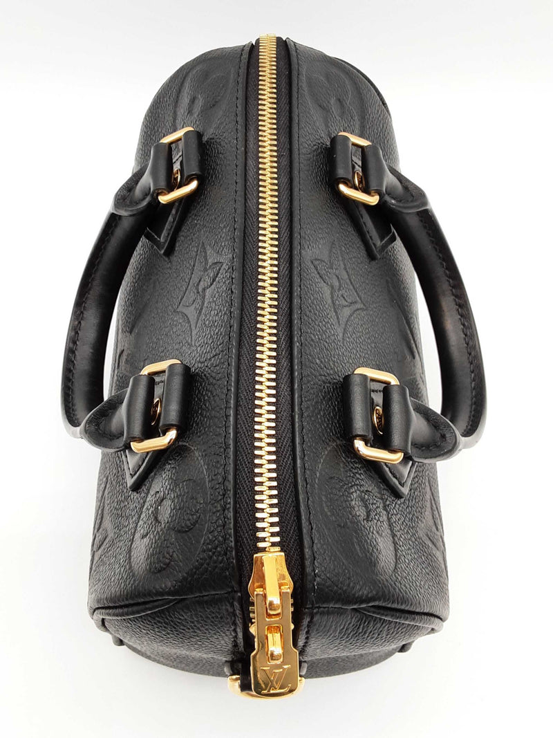 Louis Vuitton 20 Speedy Black Monogram Empreinte Leather Crossbody Bag Do0425lwxzde